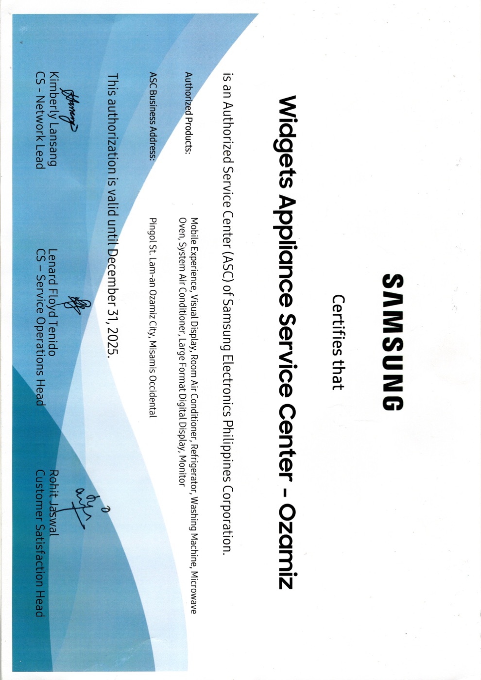 Samsung Authorized Service Center